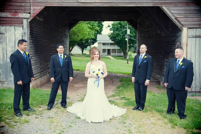 Bride and groomsmen