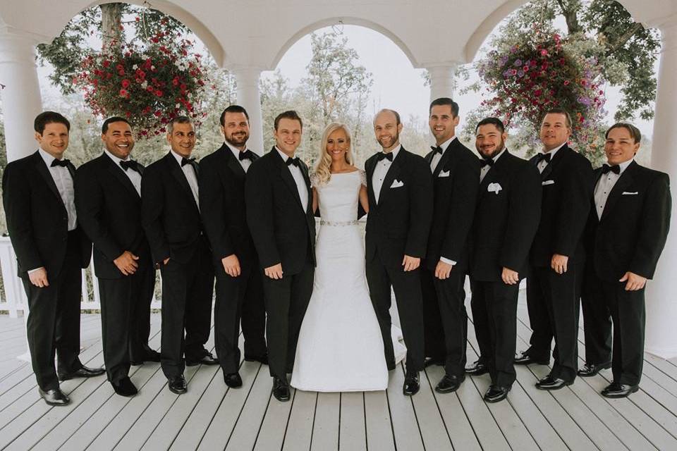 Bride with the men