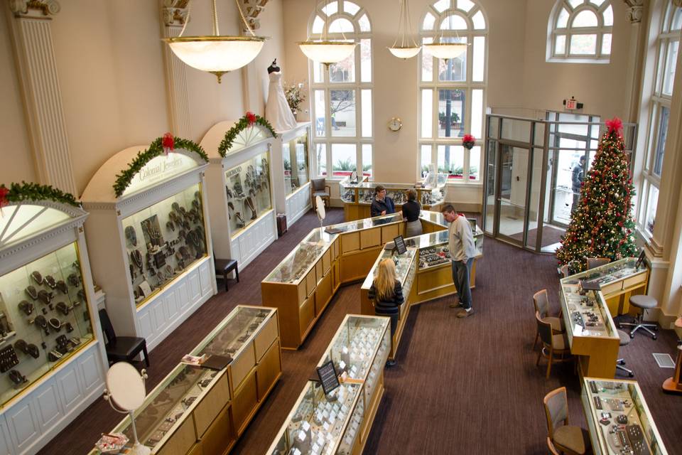 Top view of the store
