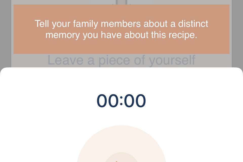 Recording recipe voice notes