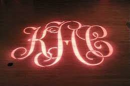 Dance floor monogram.