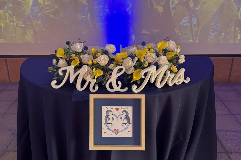 Aquarium Wedding Head Table