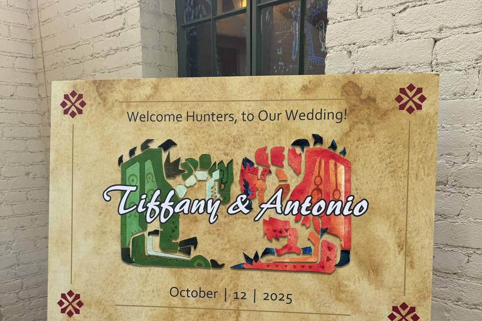 Monster Hunter Welcome Sign