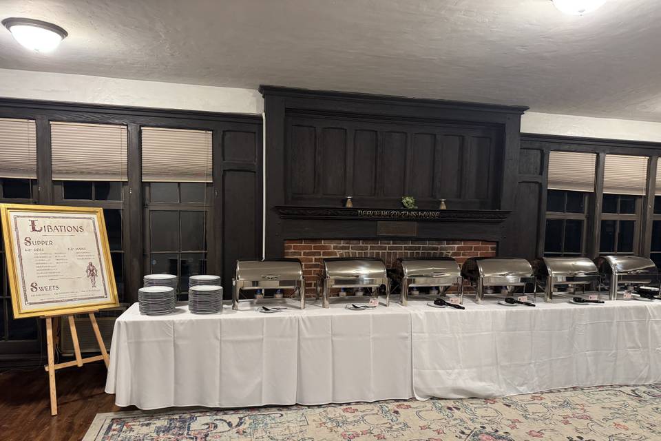 Dinner Buffet Setup