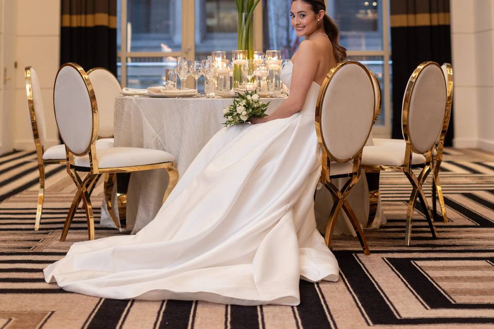 Bride relaxing