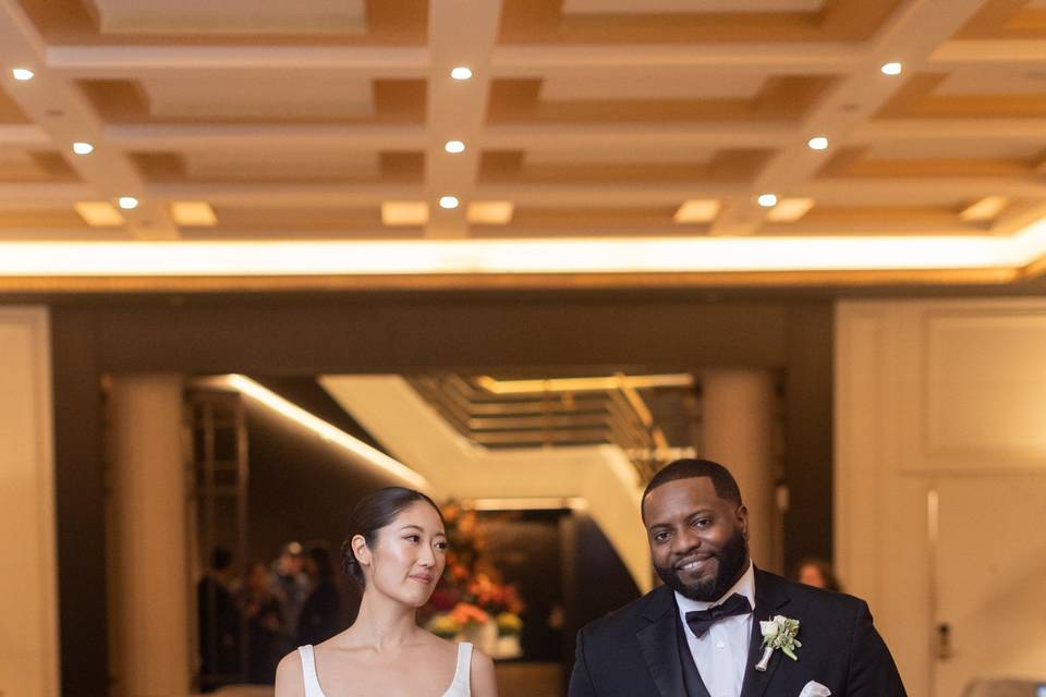 Bride & Groom in lobby