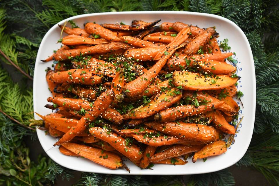 Roasted carrot, sesame
