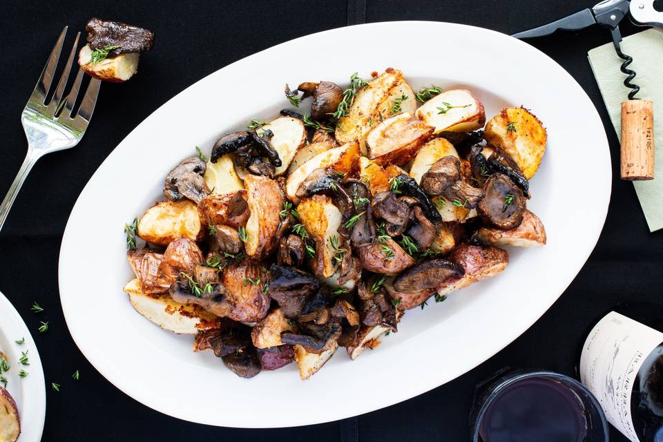 Roasted potatoes & mushroom