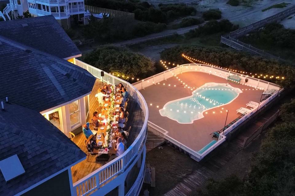 Beach front wedding