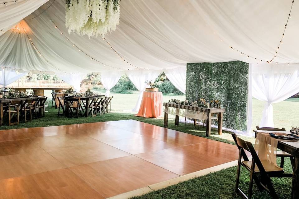 Floral Chandelier Dance Floor