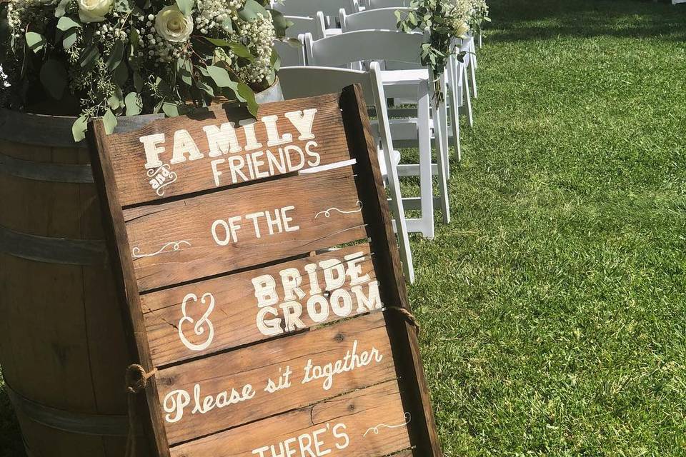 Family and Friend Sign