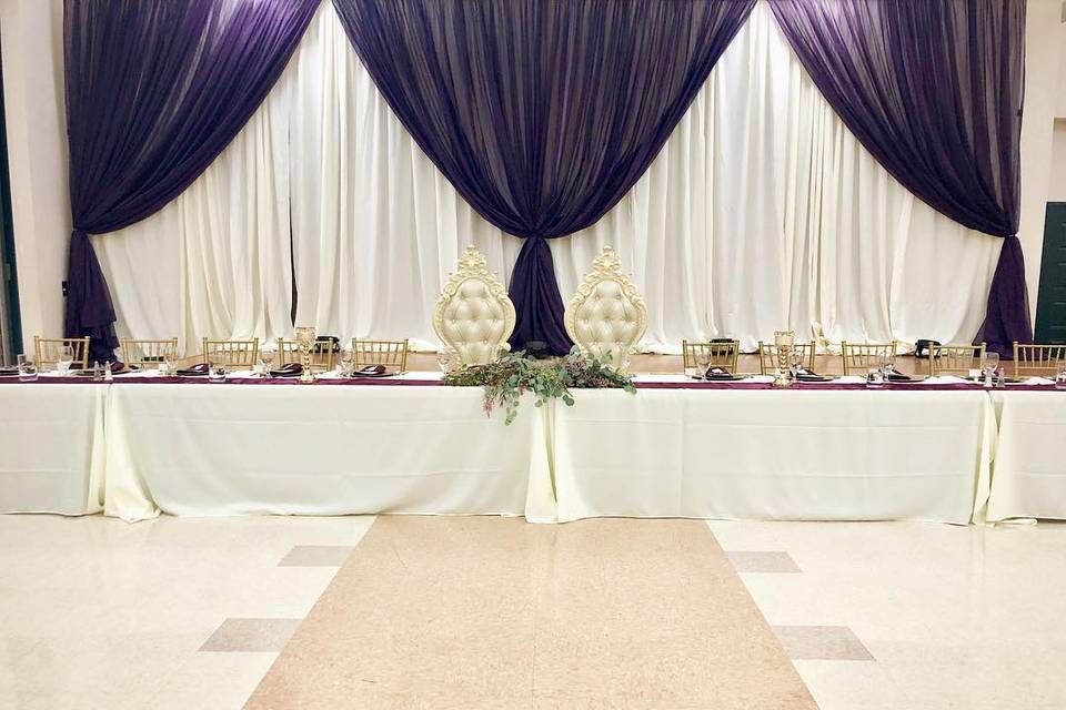Stage Drapery Head Table
