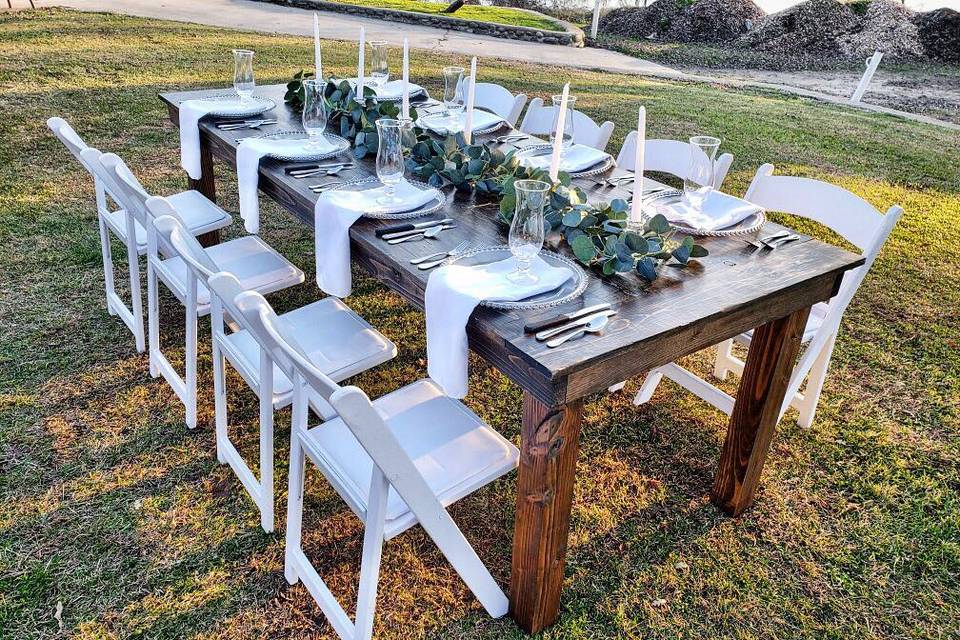 White Resin & Farm Tables