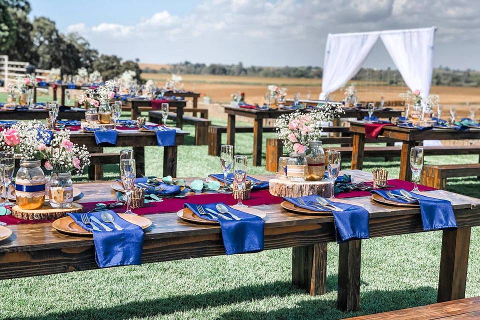 Backyard Farm Table Bench