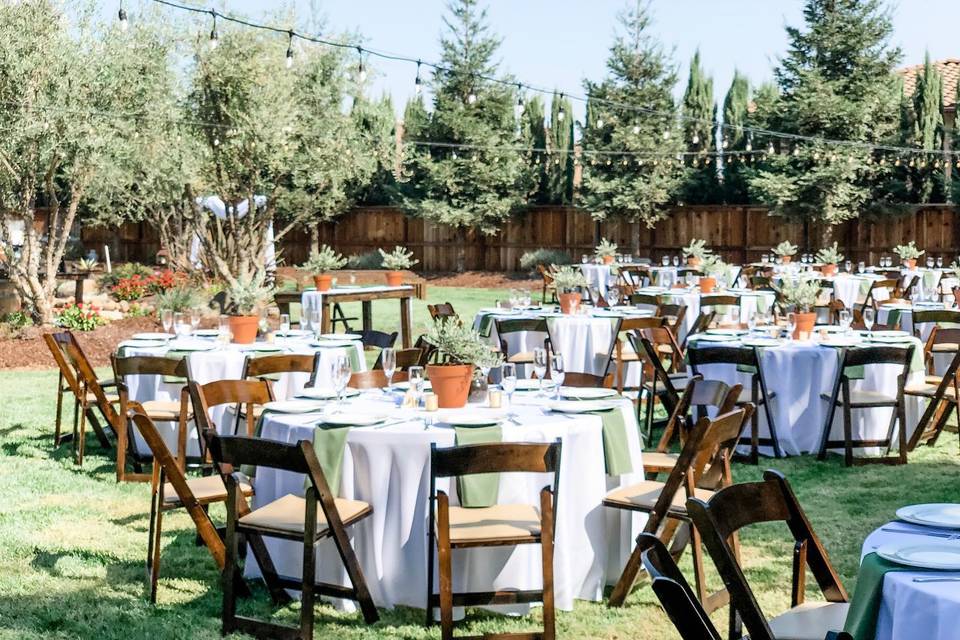 Rustic Backyard Reception