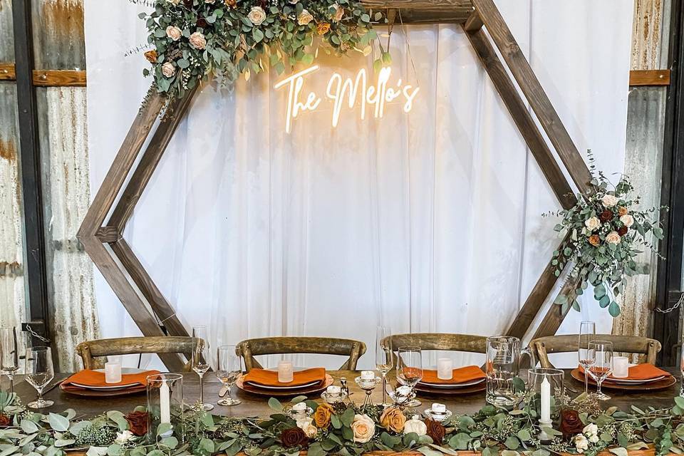 Rustic Head Table