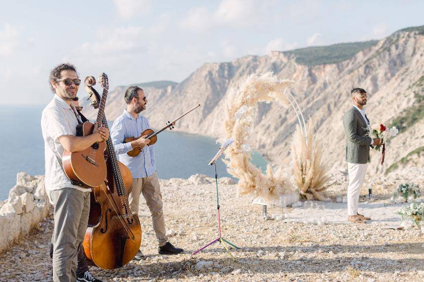 Violin, double bass, guitar