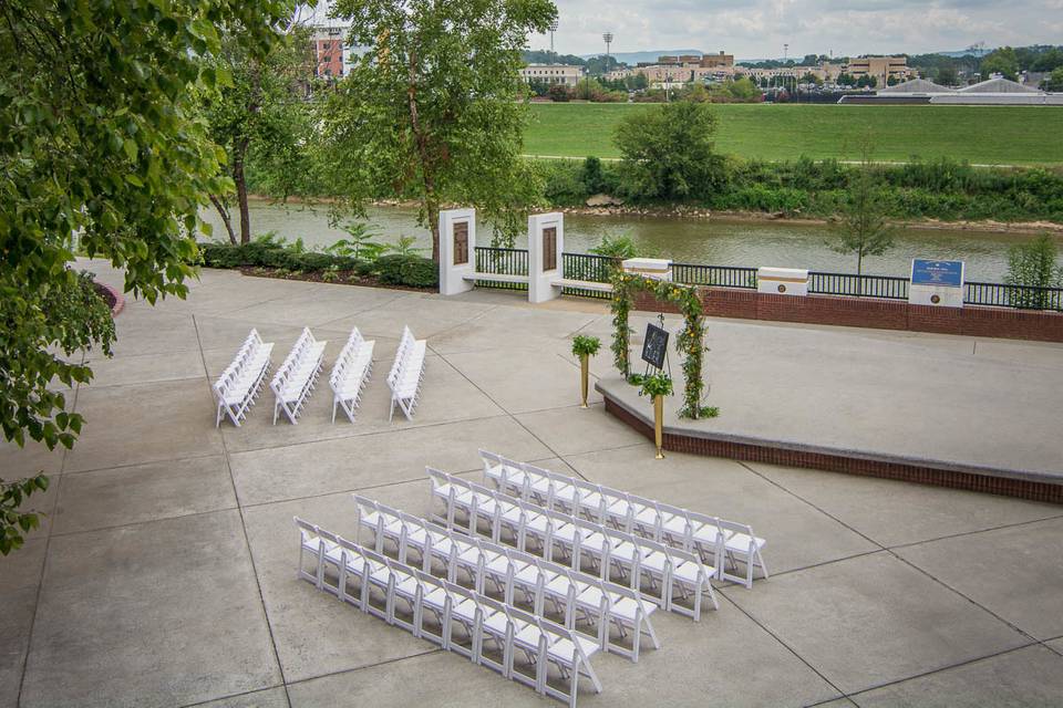 Outdoor ceremony area