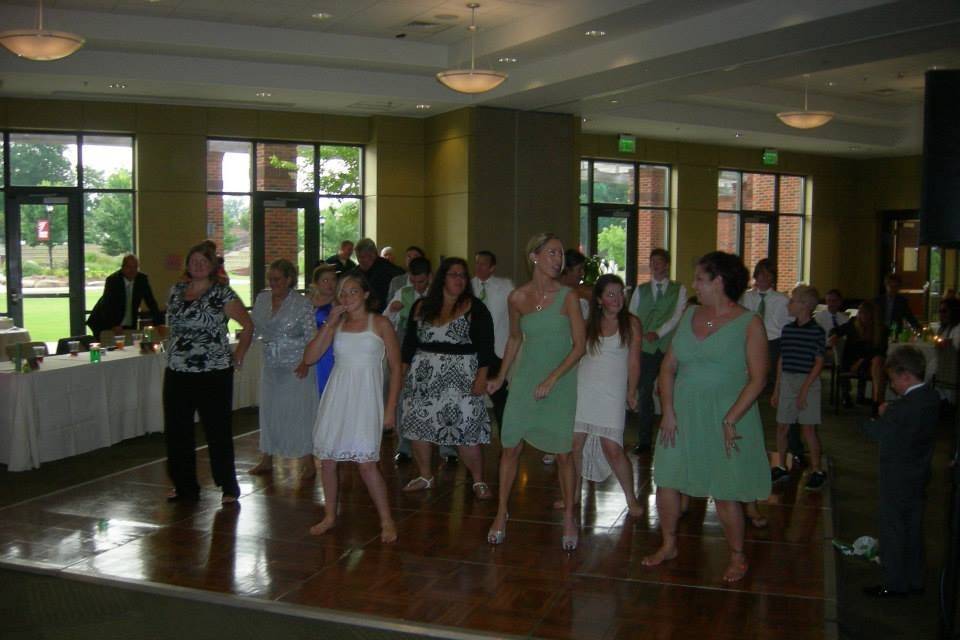 Guests dancing