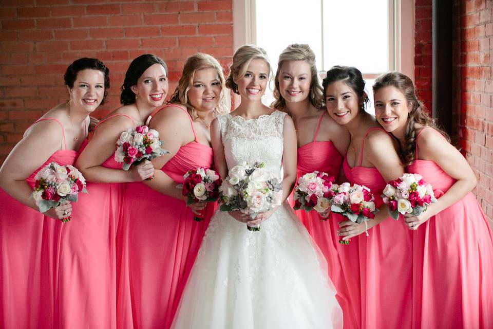 Pink themed wedding