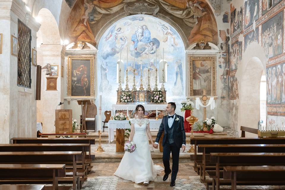 Bride and Groom in the Church