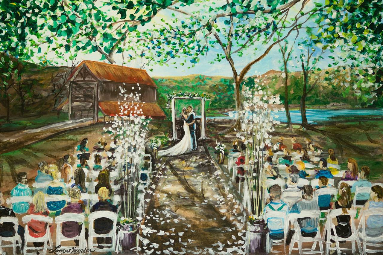 farmhouse paint and sip wedding