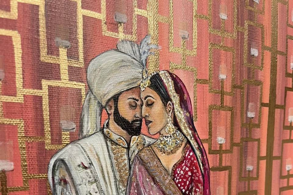 Live Wedding Painting
