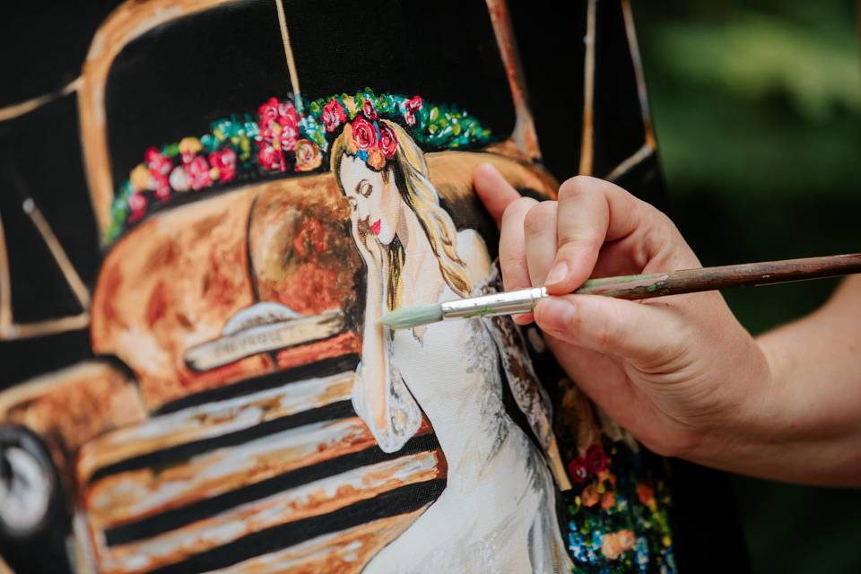 Snap Chic Wedding Painting
