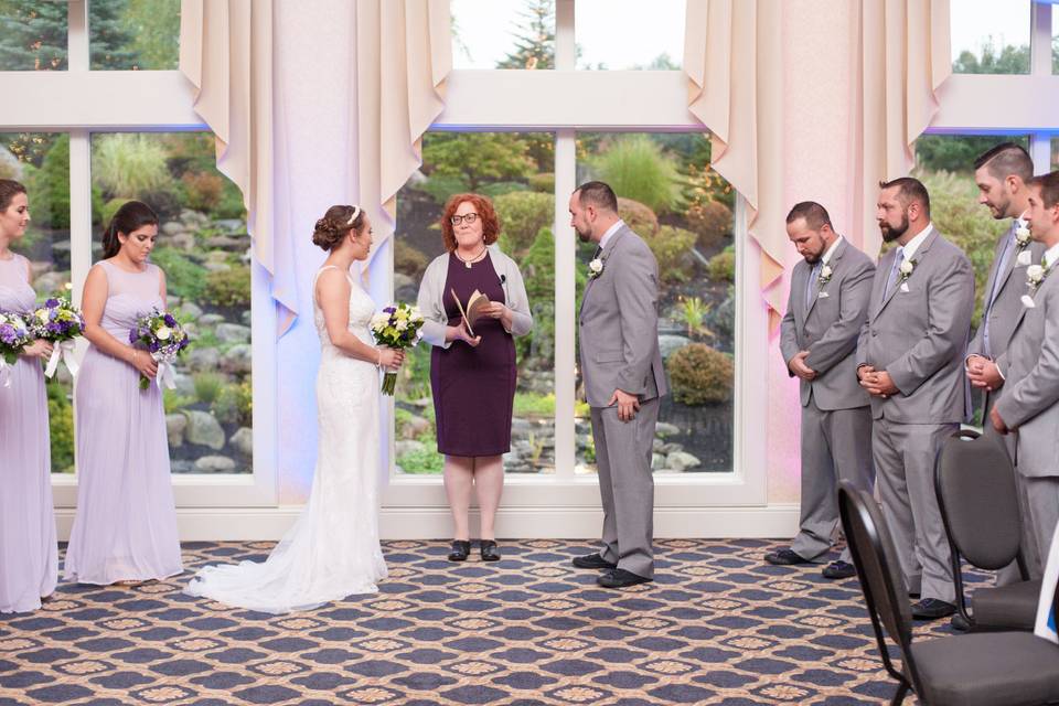 An elegant indoor ceremony.