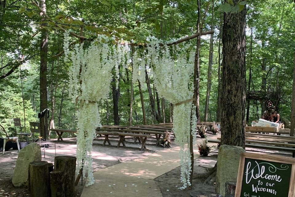 The arbor in the Woods