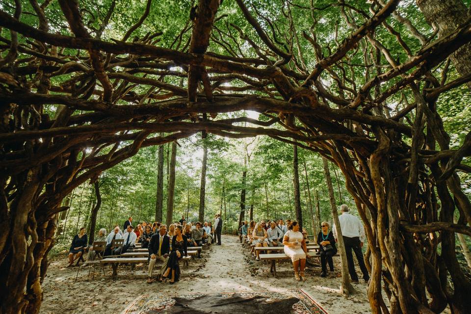 View of the ceremony site