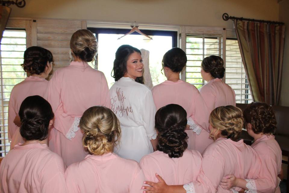 The beautiful bridal party