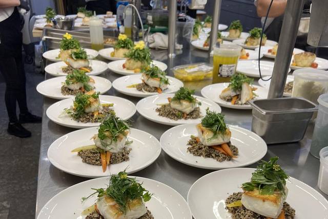 Chilean seabass and quinoa