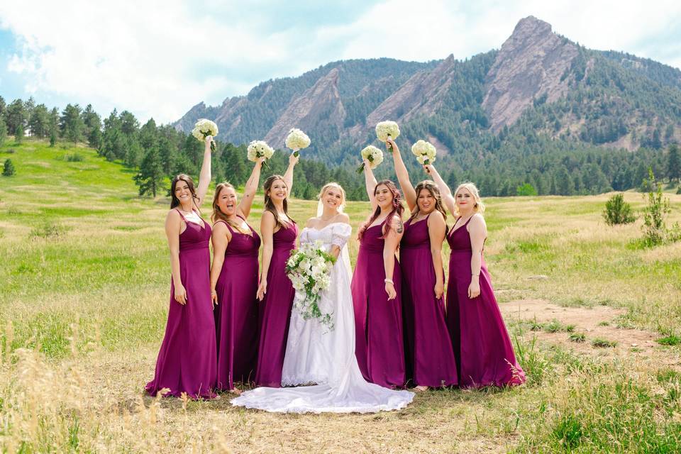 Boulder wedding party