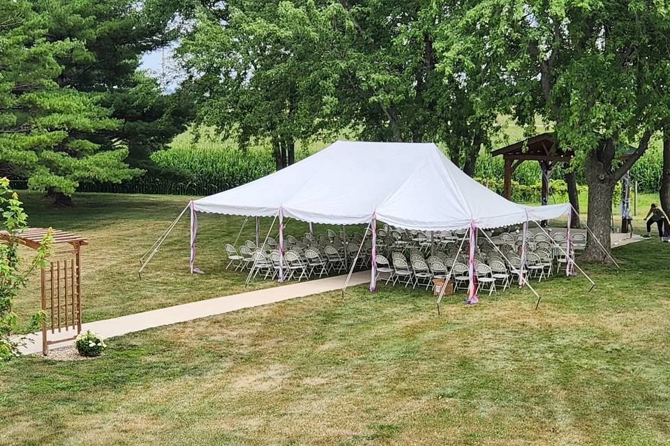Wedding with a tent