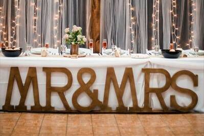 Elegant reception setup