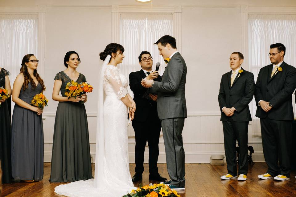 Ceremony
Ben + Gina
Venue 1902 at Preservation Hall
Sanford, FL
Photo Credit: The Hons