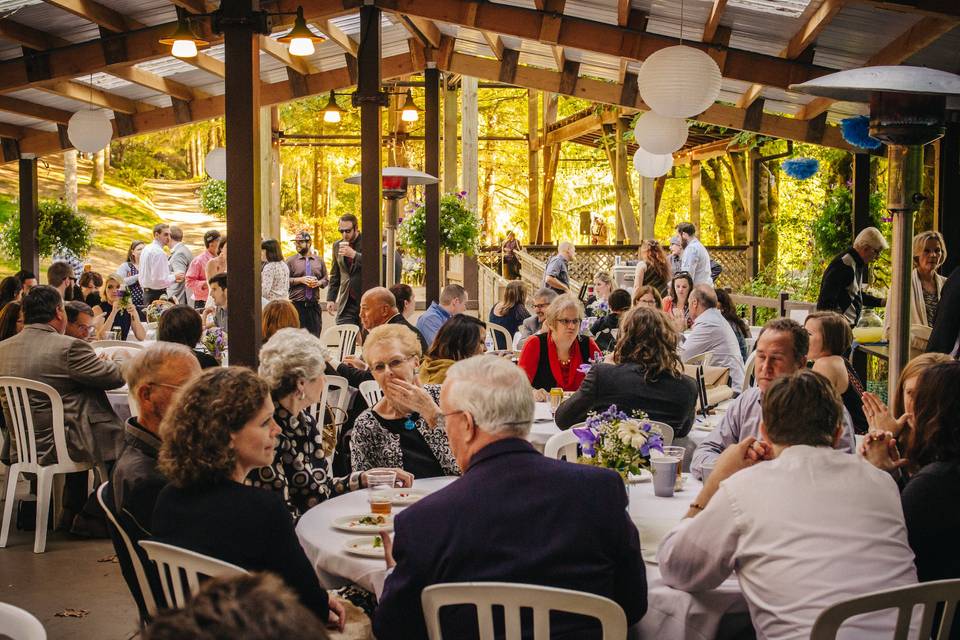 Lakeside lawn wedding