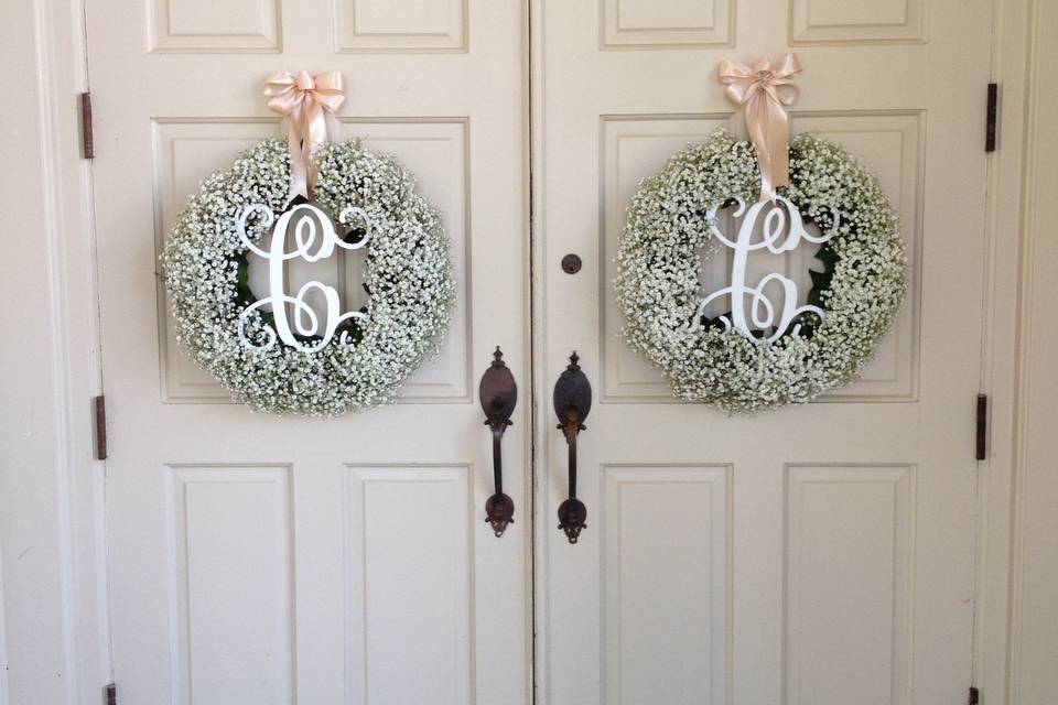 Wreaths on the door