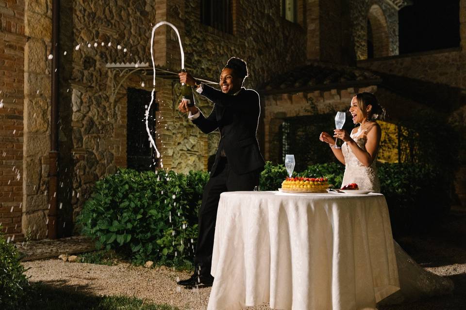 Champagne celebration
