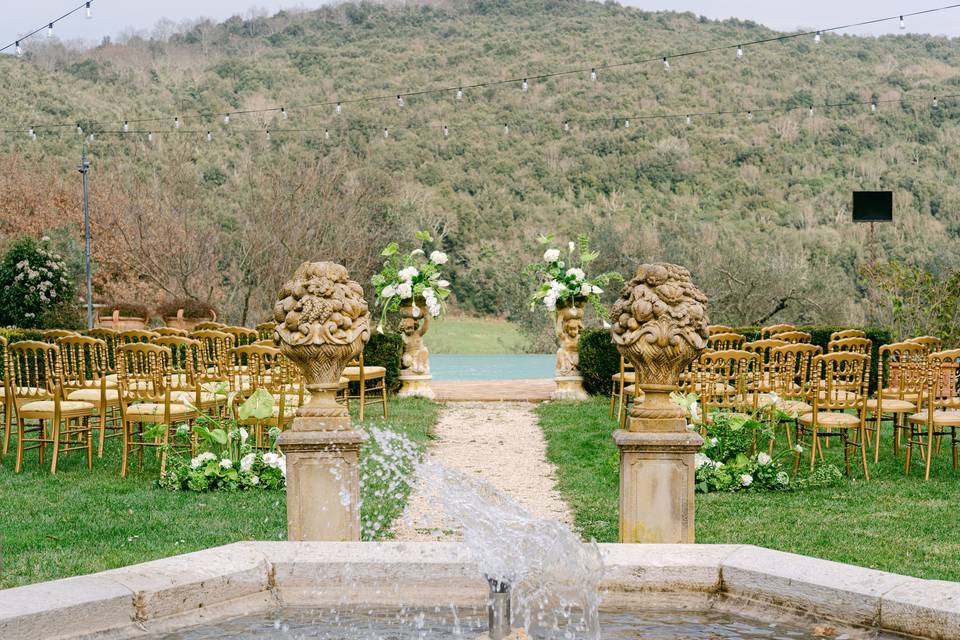 The ceremony, italian garden