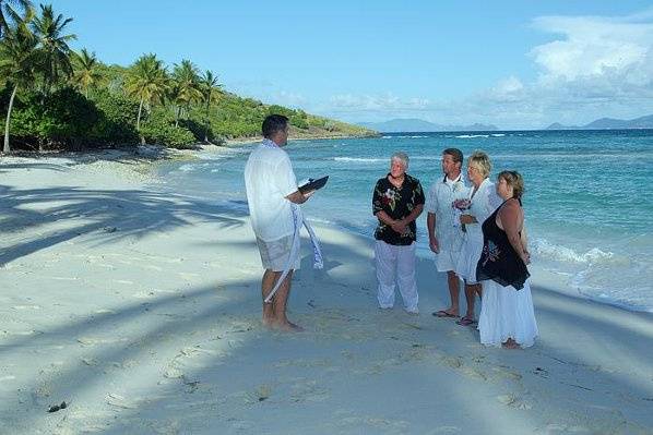 This is a wedding on a deserted island off of St Thomas & St John in the US Virgin Islands.  Get married away from the crowds.