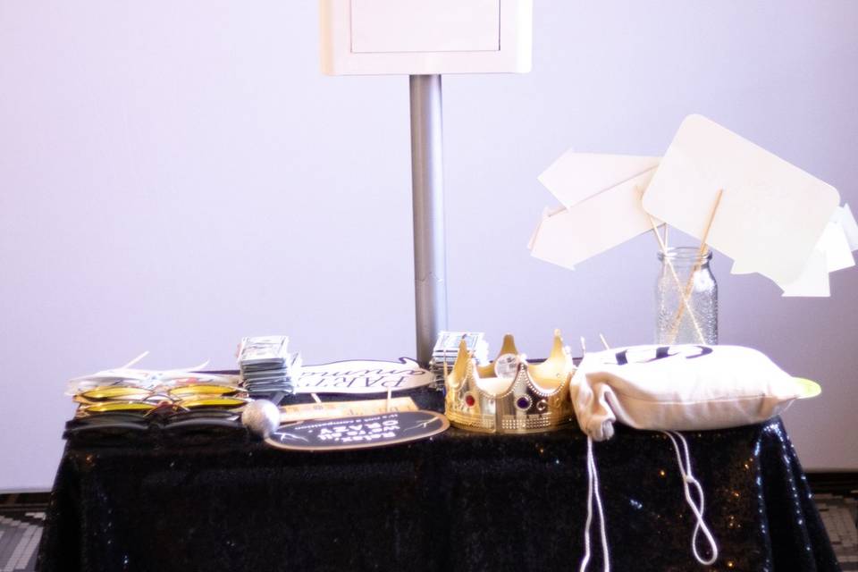 Booth and prop table