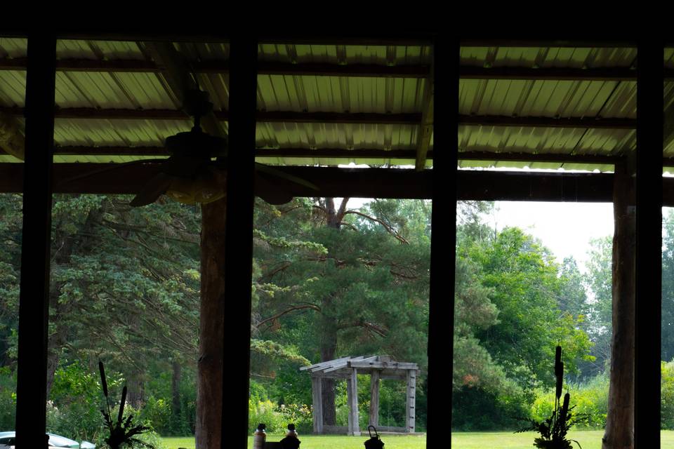 Oversized windows in the Lodge