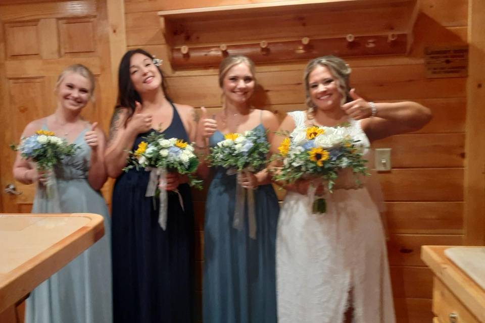Bride and her group