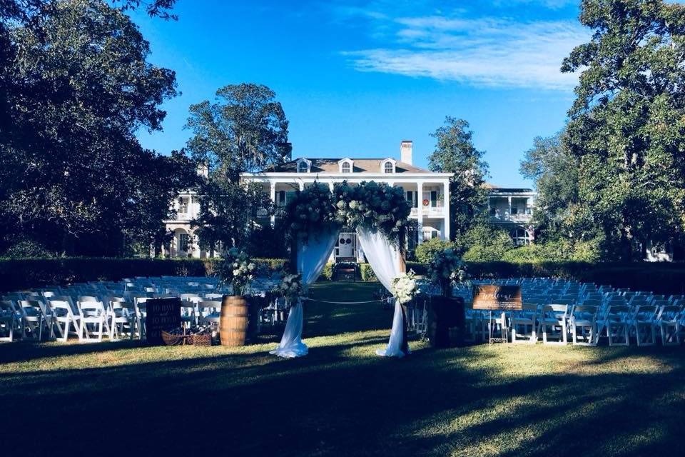 Wedding ceremony area