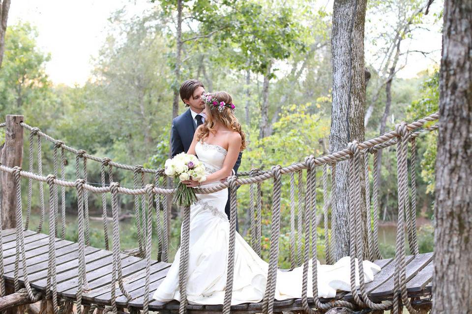 Couple on a bridge