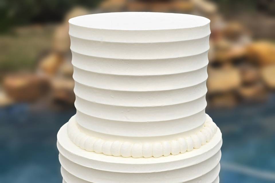 Ribbed Wedding Cake