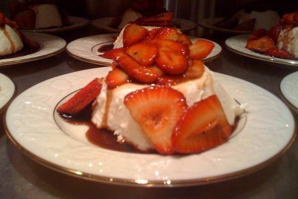 Panna Cotta with Balsamic Strawberries