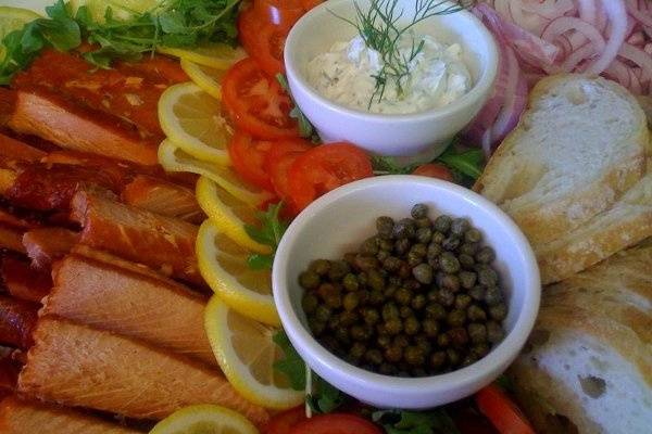 Wild smoked salmon platter